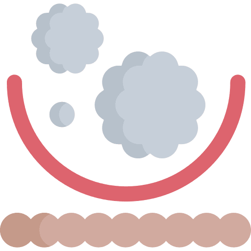 Allergy advise shapes and symbols fabric dust icon