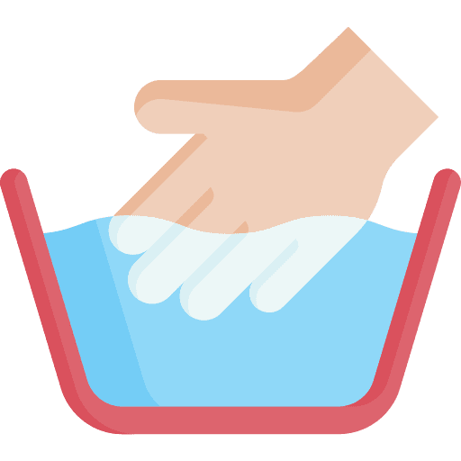 Hand wash shapes and symbols degree 30 icon