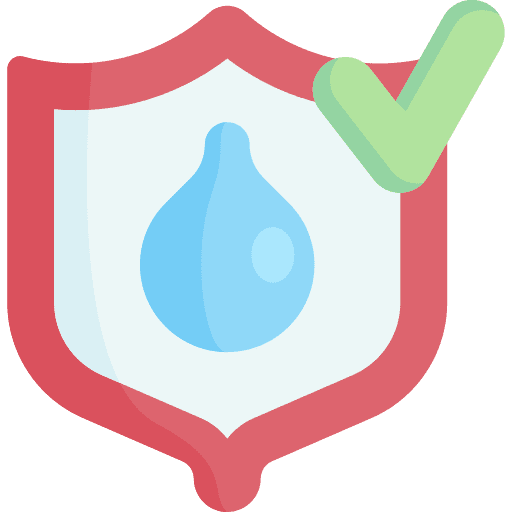 Water resistant drop shield water resistant icon