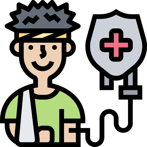 Injured injury health insurance icon