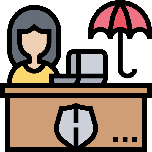 Insurance company protection security business and finance icon Insurance company protection security business and finance icon
