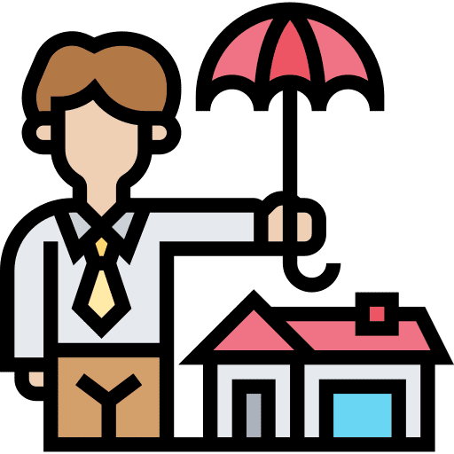 Property insurance protection home insurance security icon