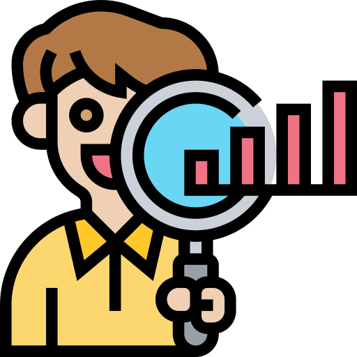 Analysis risk analysis business and finance icon Analysis risk analysis business and finance icon