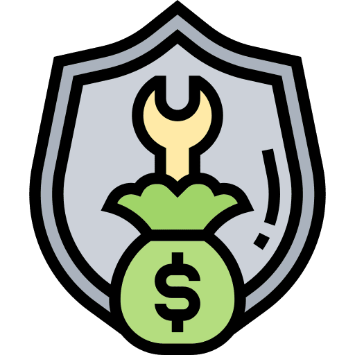 Insurance loss protection money bag icon Insurance loss protection money bag icon