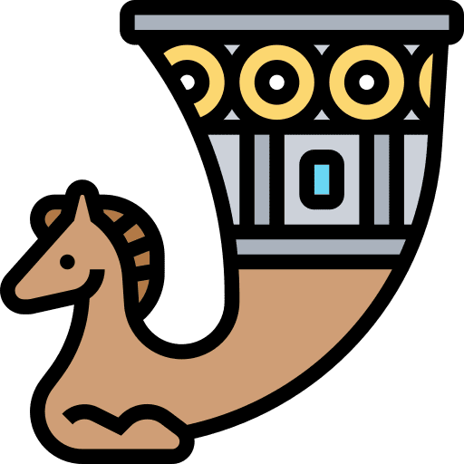 Horn greek music and multimedia music icon