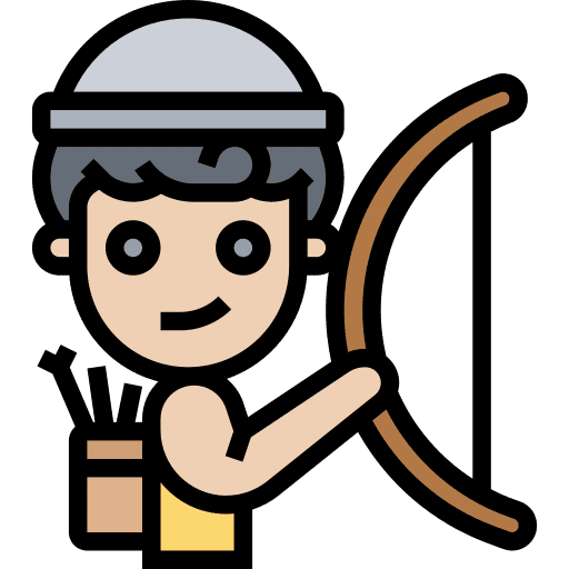 Archer archery greek bow icon Archer archery greek bow icon