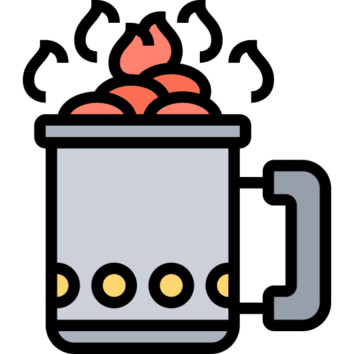 Chimney charcoal starter food and restaurant icon Chimney charcoal starter food and restaurant icon