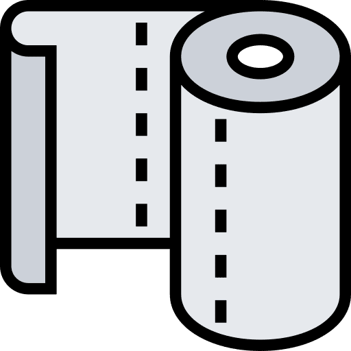 Paper towel cleaning food and restaurant hygienic icon