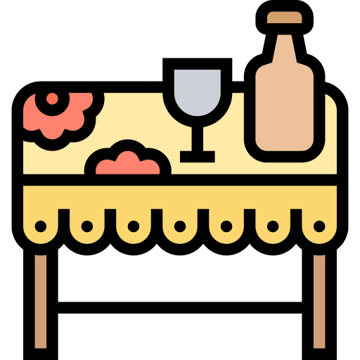 Tablecloth glass drink bottle icon