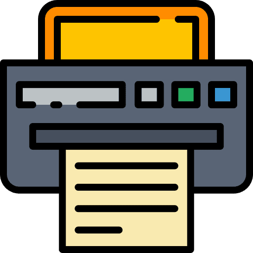 Printer paper technology print icon