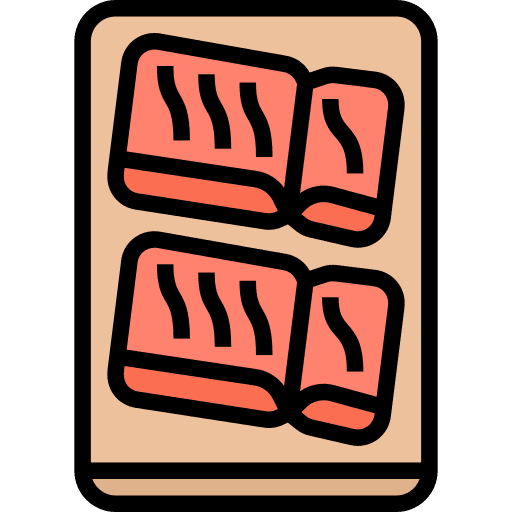 Wood board proteins meat cooking icon Wood board proteins meat cooking icon