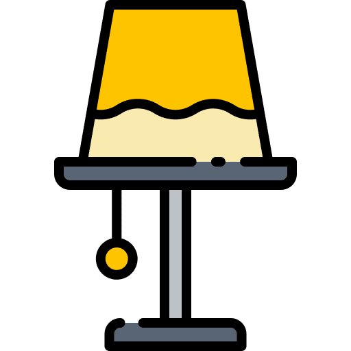 Desk lamp illumination light bulb furniture and household icon Desk lamp illumination light bulb furniture and household icon