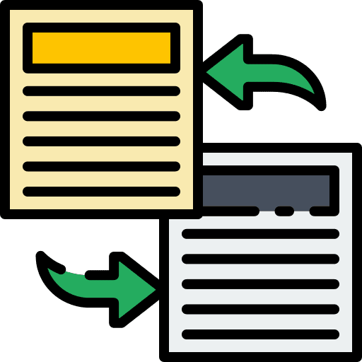 Exchange files and folders interface business icon Exchange files and folders interface business icon