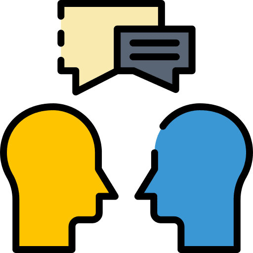 Talk conversation communication check icon Talk conversation communication check icon