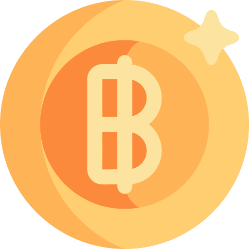 Baht currency money cash icon