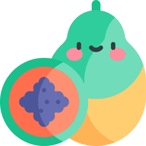 Papaya fruit vegetarian food and restaurant icon Papaya fruit vegetarian food and restaurant icon