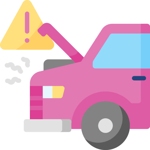 Broken car damage motor broken icon