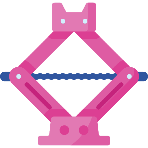 Car jack repair garage construction and tools icon Car jack repair garage construction and tools icon