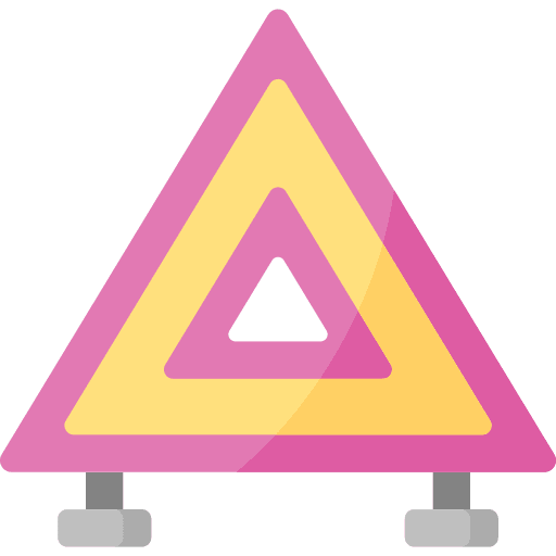 Triangle attention car accident emergency icon Triangle attention car accident emergency icon
