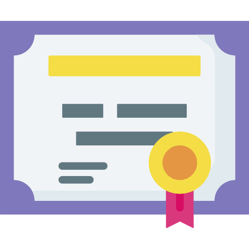 Certificate degree contract patent icon