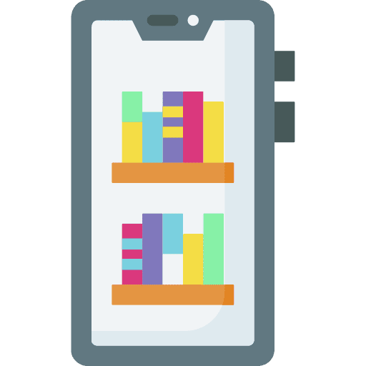 Ebook online library read smartphone icon Ebook online library read smartphone icon