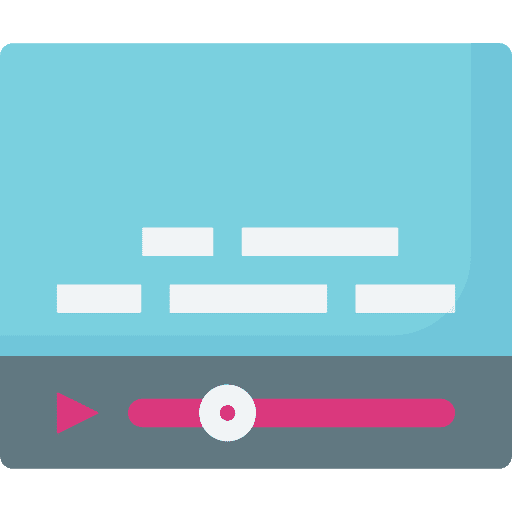 Subtitle video movie player icon
