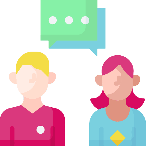 Conversation speech bubble man woman icon Conversation speech bubble man woman icon