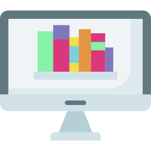 Ebook online learning elearning computer monitor icon Ebook online learning elearning computer monitor icon