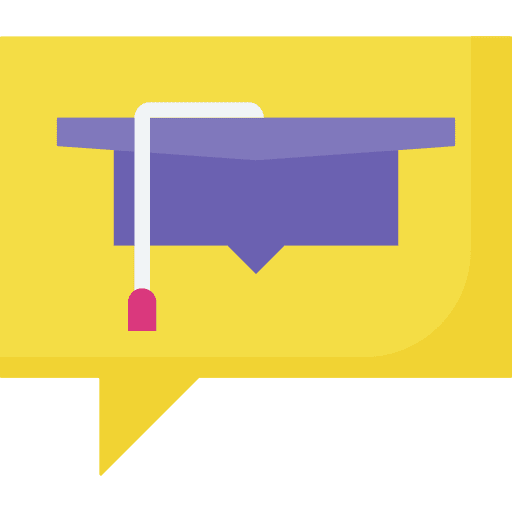 Graduate graduate graduation cap speech bubble icon Graduate graduate graduation cap speech bubble icon