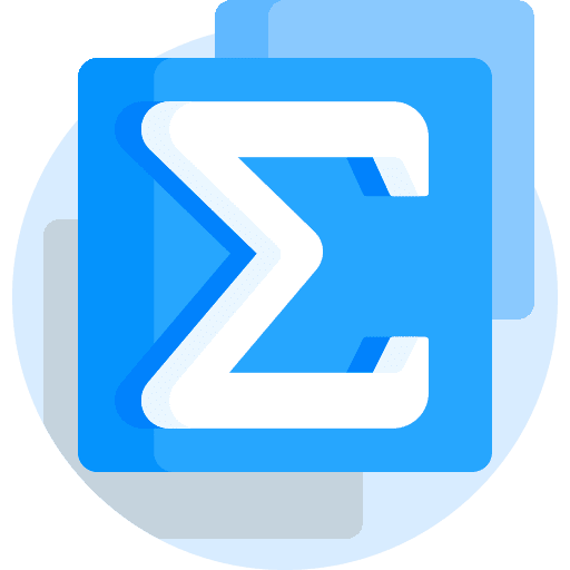 Sigma summation total education icon
