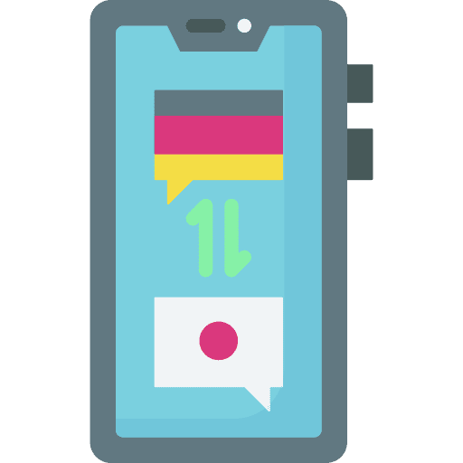 Translate mobile phone app language learning icon Translate mobile phone app language learning icon