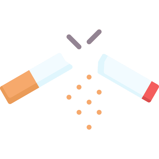 Quit smoking cigarette gestures cigar icon