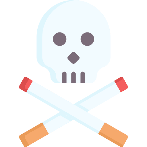 Quit smoking cigarette head skull icon Quit smoking cigarette head skull icon