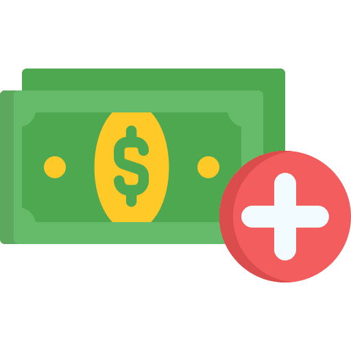 Save money add unhealthy business and finance icon