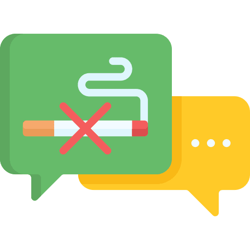 Quit smoking talk unhealthy conversation icon Quit smoking talk unhealthy conversation icon