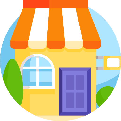 Shop building commerce and shopping shop icon Shop building commerce and shopping shop icon