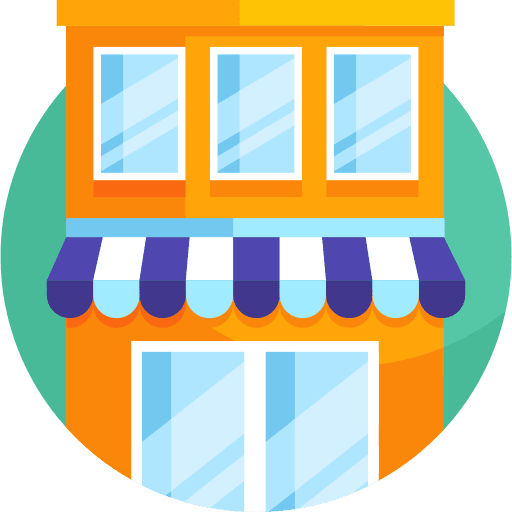 Shop shop architecture and city store icon
