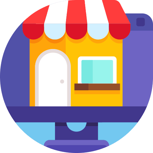 Online store digital monitor computer icon Online store digital monitor computer icon