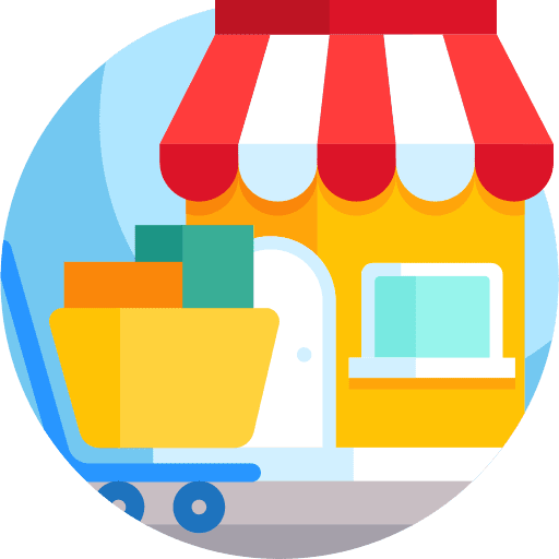 Shop architecture and city building commerce and shopping icon Shop architecture and city building commerce and shopping icon