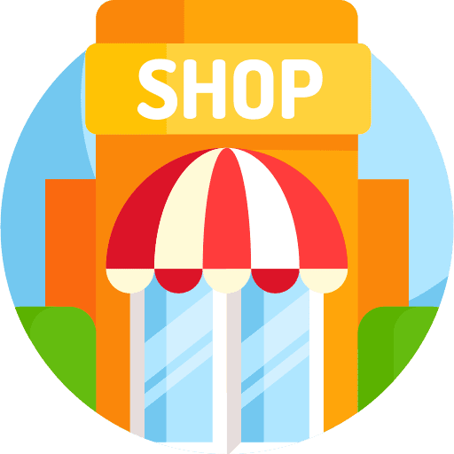 Shop building store commerce and shopping icon Shop building store commerce and shopping icon