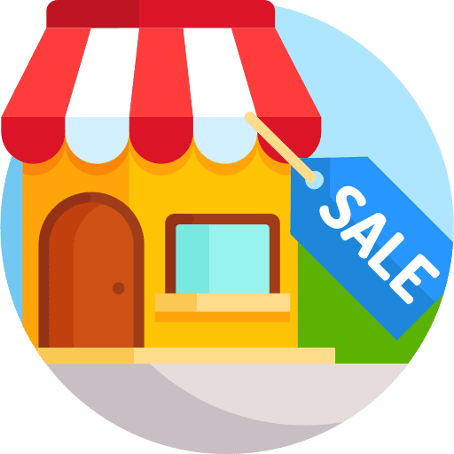 Shop real estate store architecture and city icon Shop real estate store architecture and city icon