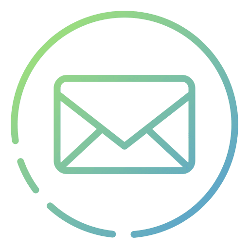Email message over wheels envelopes icon