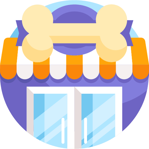 Pet shop store architecture and city building icon Pet shop store architecture and city building icon