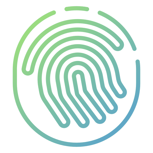 Fingerprint touch id private eye detective icon Fingerprint touch id private eye detective icon