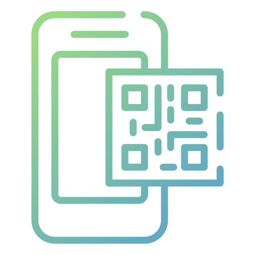 Qr scan bar code mobile smartphone icon Qr scan bar code mobile smartphone icon