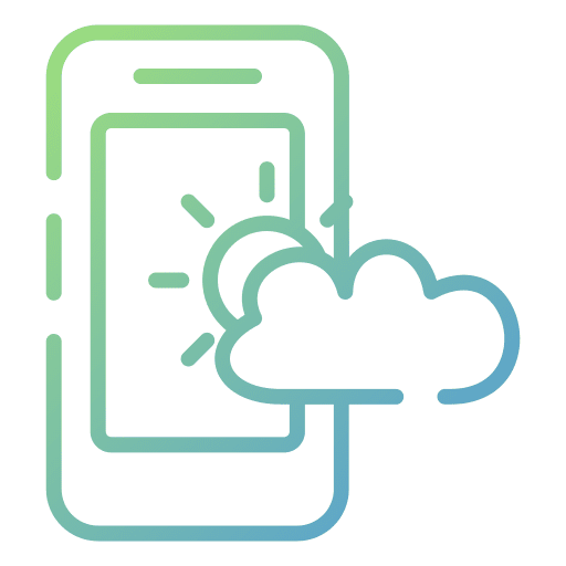 Weather forecast smartphone mobile app climate icon Weather forecast smartphone mobile app climate icon