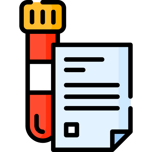 Test report healthcare and medical test icon Test report healthcare and medical test icon