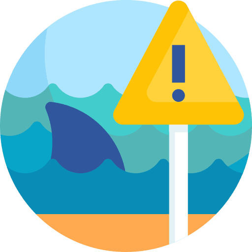 Beach animal alert signal icon