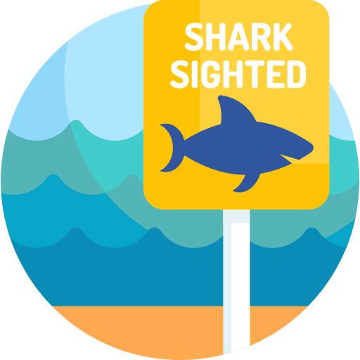 Shark risk signal shark warning icon Shark risk signal shark warning icon