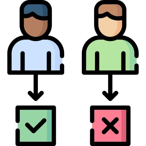 Person users business and finance choose icon Person users business and finance choose icon